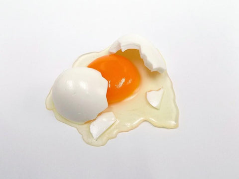Broken Raw Egg Magnet
