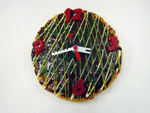 Okonomiyaki (crêpe) (petite) Horloge Murale