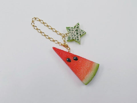 Watermelon (small) Ver. 2 & Melon (Star-Shaped) (small) Bag Charm