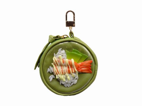 Avocado & Shrimp Rice Circular Purse Ver. 2 - Green