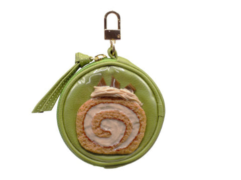 Chocolate Roll Cake Circular Purse Ver. 2 - Green