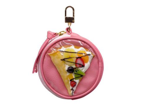 Crepe Circular Purse - Pink