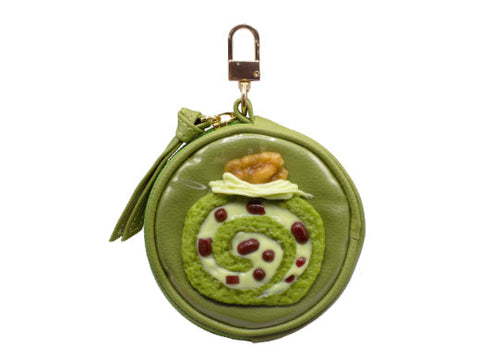 Matcha (Green Tea) Roll Cake Circular Purse Ver. 2 - Green