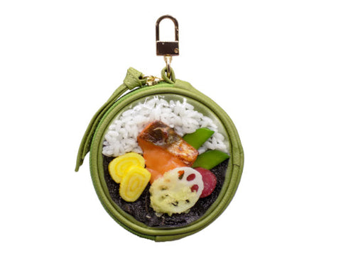 Salmon Bento Circular Purse - Green