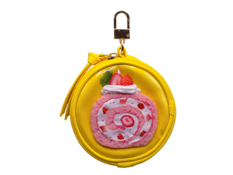 Strawberry Roll Cake Circular Purse Ver. 2 - Yellow