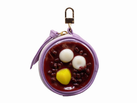 Zenzai (Sweet Red Bean Soup) Circular Purse Ver. 2 - Purple