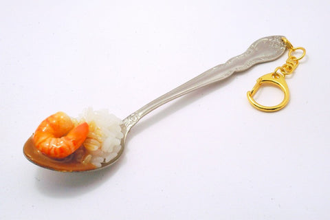 Curry avec crevette (grand) Porte-clés 