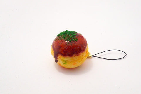 Takoyaki (boule de poulpe frite) Bijou/fermeture éclair pour téléphone portable