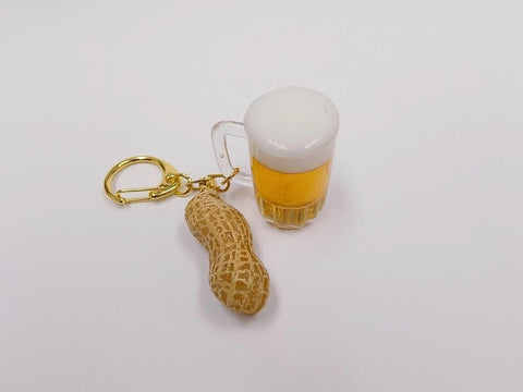 Beer (mini) & Peanut Keychain