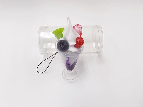Glace Myrtilles (mini) Bijou/fermeture éclair pour téléphone portable