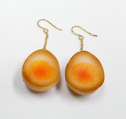 Boiled Quail Egg in Soy Sauce Pierced Earrings