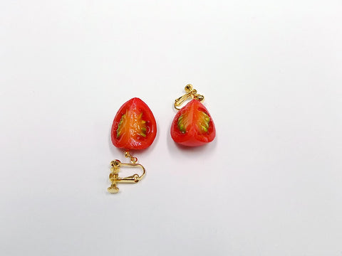 Cherry Tomato (quarter-size) Clip-On Earrings