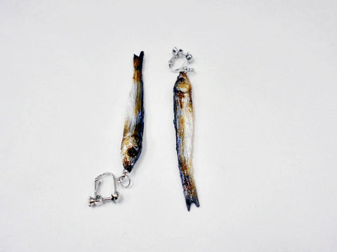 Dried Sardine (small) Clip-On Earrings