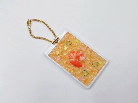 Fried Rice with Shrimp Pass Case with Charm Bracelet
