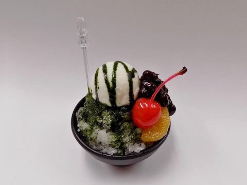 Green Tea (Matcha) Kakigori (Snow Cone/Shaved Ice) Small Size Replica