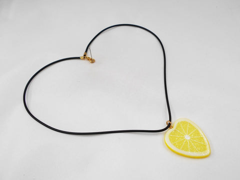 Tranche de citron (en Forme de Cœur) Collier