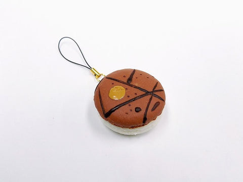 Macaron (brown coconut) Cell Phone Charm/Zipper Pull