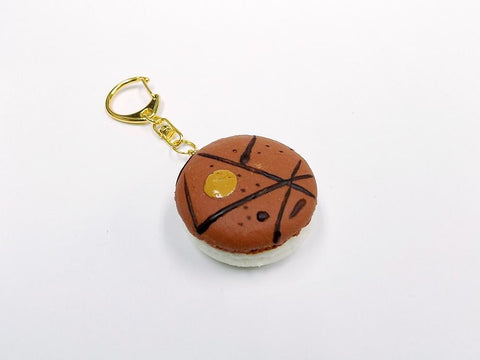 Macaron (brown coconut) Keychain