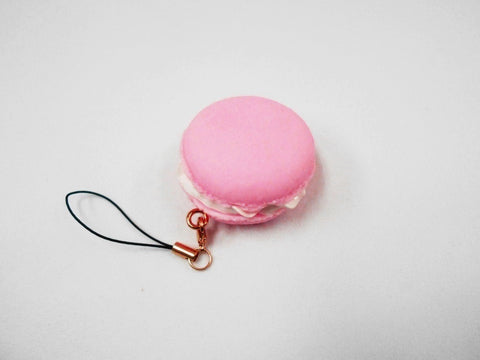 Macaron (rose) Bijou/fermeture éclair pour téléphone portable