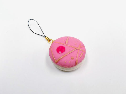 Macaron (pink cosmo) Cell Phone Charm/Zipper Pull
