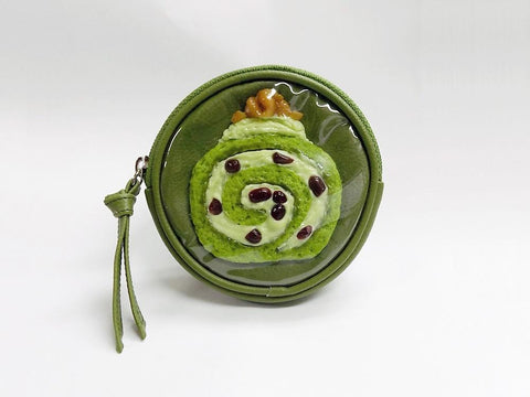 Matcha (Green Tea) Roll Cake Circular Purse