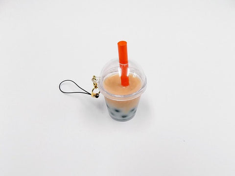 Milk Tea Tapioca Drink (mini) Cell Phone Charm/Zipper Pull