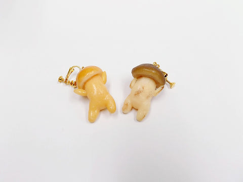 Mushroom Clip-On Earrings