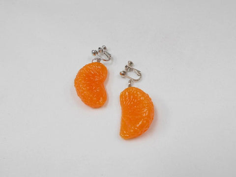 Orange Clip-On Earrings