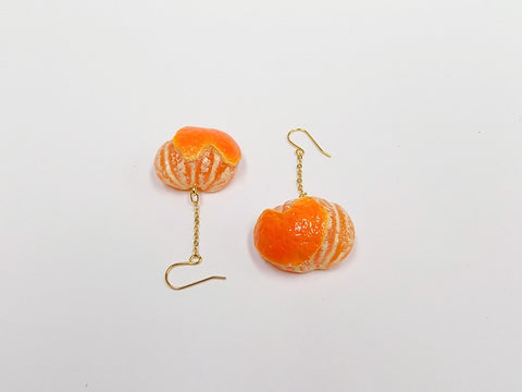 Orange (Heart-Shaped) Pierced Earrings