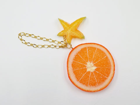 Orange Slice & Star Fruit (small) Bag Charm