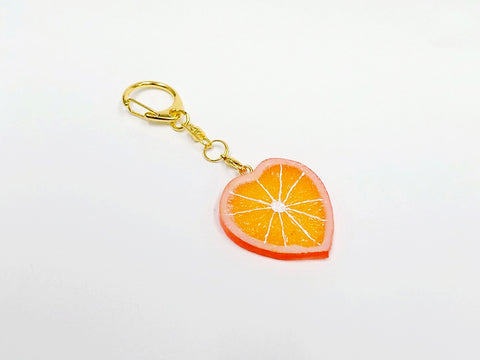 Orange Slice (Heart-Shaped) Keychain