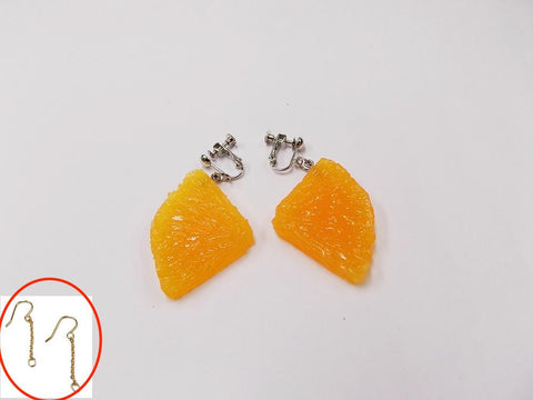 Orange Slice (quarter-size) Pierced Earrings