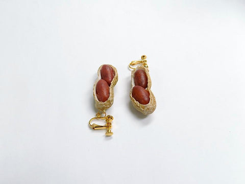 Peanut (Cracked Open) Clip-On Earrings