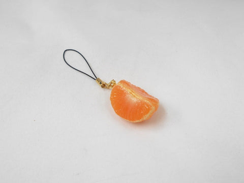 Peeled Orange (quarter-size) Cell Phone Charm/Zipper Pull