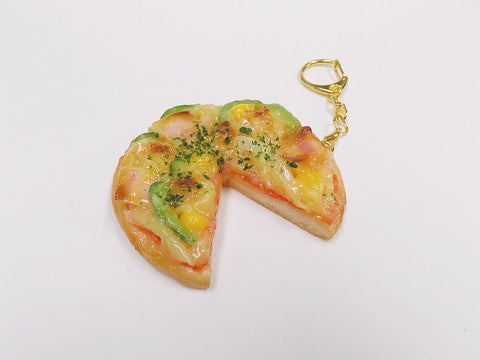 Pizza (three quarter-size) Keychain