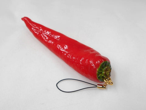 Red Chili Pepper Cell Phone Charm/Zipper Pull
