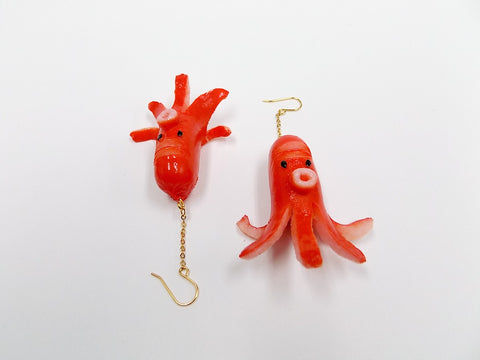Sausage (Octopus-Shaped) Pierced Earrings