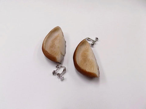 Shiitake Mushroom Clip-On Earrings