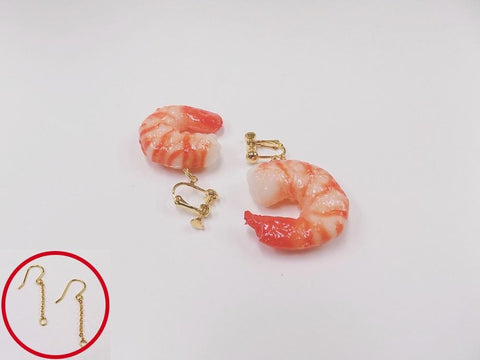 Shrimp (small) Pierced Earrings