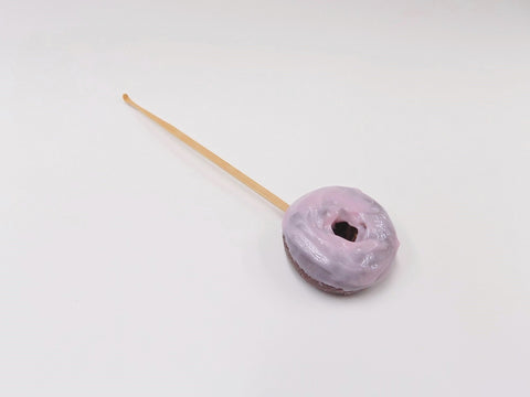 Strawberry Frosted Chocolate Doughnut (small) Ear Pick