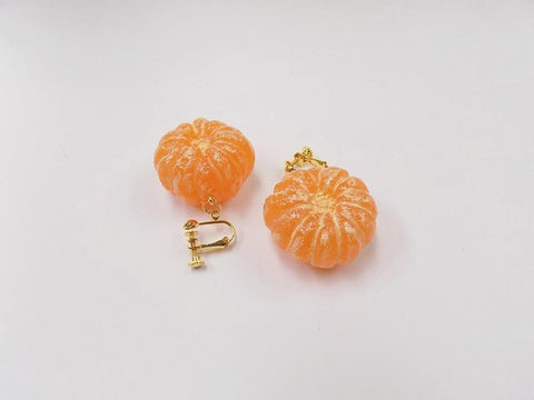 Whole Peeled Orange (small) Clip-On Earrings